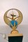 Blue Turquoise Opaline Ostrich Egg Table Lamp from S.A. Boulanger, 1990s, Image 3