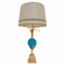 Blue Turquoise Opaline Ostrich Egg Table Lamp from S.A. Boulanger, 1990s 5