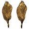 Mid-Century Modern Brass Leaf Wall Lamps, Set of 2 1