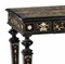 19th Century Italian Table in Ebonized Wood and Engraved Inlays 3