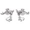 Dragons in Portuguese Silver 20th Century, Set of 2 1