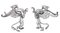 Dragons in Portuguese Silver 20th Century, Set of 2, Image 4