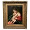 Artista de la escuela italiana, Virgen con el niño, de finales del siglo XIX, óleo sobre lienzo, enmarcado, Imagen 1