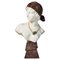 Early 20th Century Art Deco French Female Figure Bust, Image 1