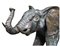 Escultura de elefante italiano grande del siglo XIX en bronce patinado, Imagen 3