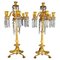 19th Century Bronze and Crystal Candelabra: Gilded Elegance and Wheel-Cut Crysta, 1880s 1