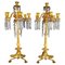 19th Century Bronze and Crystal Candelabra: Gilded Elegance and Wheel-Cut Crysta, 1880s, Image 1