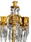 Candelabro in bronzo e cristallo: Elegance dorato e cristallo tagliato a ruota, fine XIX secolo, Immagine 7