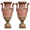 Tuscan Empire Vases with Handles in Terracotta, 20th Centtury, Set of 2, Image 1