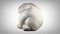 Weiße Marmorskulptur eines Hasen, 1840er 4