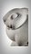 Weiße Marmorskulptur eines Hasen, 1840er 3