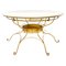 Italian Round Table with White Marble Top, 20th Century, Image 1