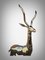 Antilope a grandezza naturale, anni '50, scultura in bronzo lucido, Immagine 9