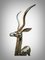 Antilope a grandezza naturale, anni '50, scultura in bronzo lucido, Immagine 5