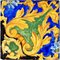 Piastrelle Liberty Art Nouveau in maiolica, set di 24, Immagine 4