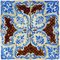 Liberty Art Nouveau Majolica Tiles, Set of 24 3