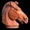 Selene's Chariot Horse Head in Terracotta, Late 19th Century 2