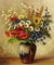 German Artist, Flower Still Life, 19th Century, Oil on Board 1