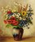 Artista alemán, Bodegón de flores, del siglo XIX, Óleo a bordo, Imagen 5