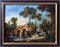 French School Artist, Landscape with Figures, Oil on Canvas, 19th Century, Framed 5