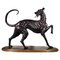 Großer Art Deco Windhund aus Bronze, 1900er 1