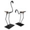 Life Size Flamingo Sculptures in Wrought Iron, 1940s, Set of 2 1