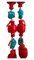 Huge Turquoise and Red Coral Necklace 643 G, 1950, Image 5