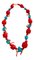Huge Turquoise and Red Coral Necklace 643 G, 1950 8