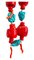 Huge Turquoise and Red Coral Necklace 643 G, 1950, Image 4