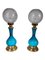 Blue Glass Lamps, 1900, Set of 2 9
