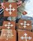 Tile with Pisana Cross in Terracotta and Carrara Marble 4