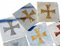 19ème Siècle Croix en Marbre de Carrare, Malte, Set de 8 2
