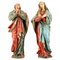 Italian Artist, Mary and John, 17th Century, Wood Sculptures, Set of 2 1