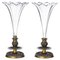 French Flower Vases in Baccarat Crystal, Early 20th Century, Set of 2 1
