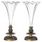 French Flower Vases in Baccarat Crystal, Early 20th Century, Set of 2, Image 1