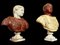 Kaiserfiguren, 18. Jh., Marmor, 2er Set 7