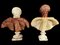 Kaiserfiguren, 18. Jh., Marmor, 2er Set 5