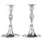 English Silver Candlesticks, 1750s, Set of 2, Image 1