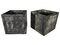 Square Zinc Pots, 20th Century, Set of 2 10