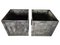 Pots Carrés en Zinc, 20ème Siècle, Set de 2 11