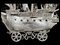 19th Century German Silver Ship Model 12