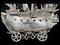 Maqueta de barco alemán de plata, siglo XIX, Imagen 12