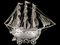 Modellino di nave in argento, Germania, XIX secolo, Immagine 4