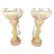 Large Columns with Heron and Papillons Flower Pots by Delphin Massier, Set of 2 1