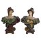 French Artist, Art Nouveau Female Busts, 20th Century, Terracotta, Set of 2 1