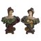 French Artist, Art Nouveau Female Busts, 20th Century, Terracotta, Set of 2, Image 1