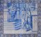 Panel de azulejos portugueses del siglo XVIII con decoración de boda virgen, Imagen 1