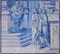 18th Century Portuguese Azulejos Tiles Panel with Virgin Wedding Decor 4