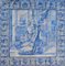 Portugiesische Azulejos Fliesenplatte, 18. Jh. mit Gebetsdekor 1