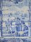 Portugiesisches Azulejos-Fliesenpaneel, 18. Jh. mit Troubadour-Dekor 4